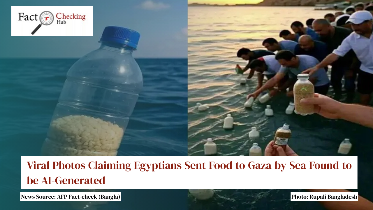 Viral Photos Claiming Egyptians Sent Food to Gaza by Sea Found to Be AI-Generated