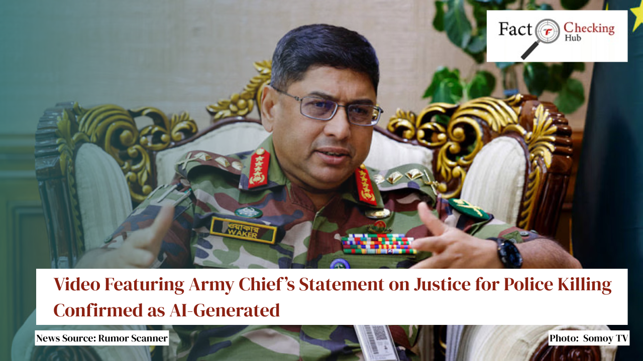 Video Featuring Army Chief’s Statement on Justice for Police Killing Confirmed as AI-Generated
