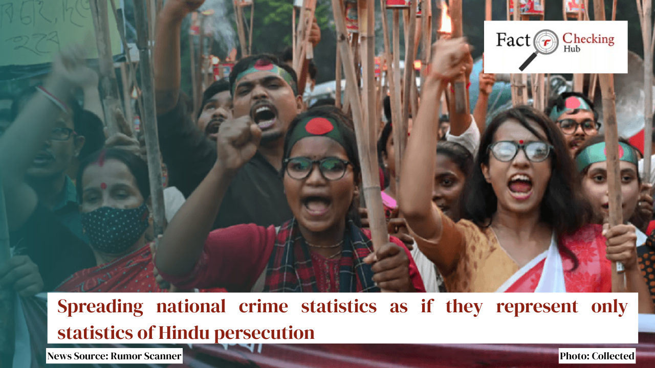 Spreading national crime statistics as if they represent only statistics of Hindu persecution