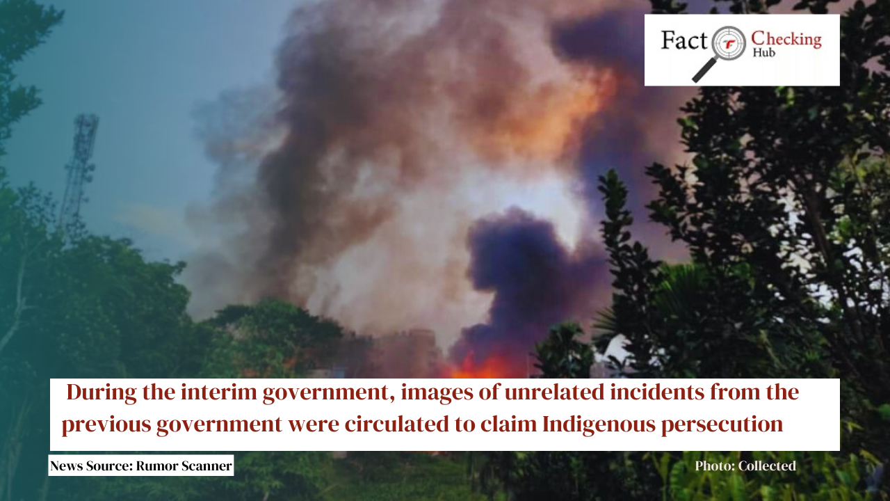 During the interim government, images of unrelated incidents from the previous government were circulated to claim Indigenous persecution