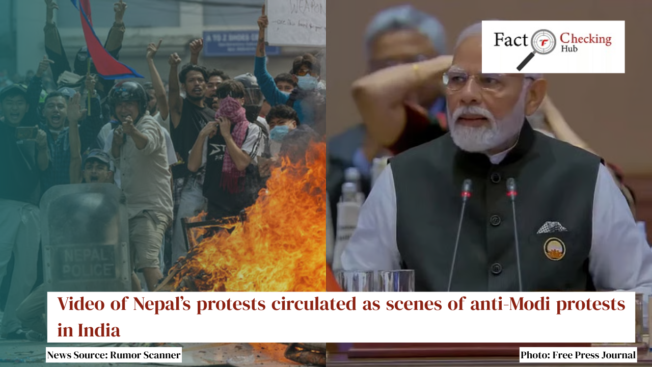 Video of Nepal’s protests circulated as scenes of anti-Modi protests in India